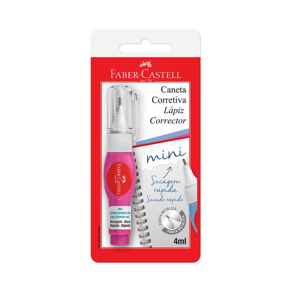 Caneta Corretiva Faber-Castell Mini Branco 4ml Caneta Corretiva Faber-Castell Mini Branco 4ml