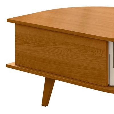 Mesa De Centro Para Sala 90cm Indy Z10 Off-cinamomo - Mpozenato