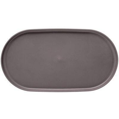 Travessa Bandeja 24cm Prato Servir Petiscos Oval Bambu Plástico Sushi Lines Lyor