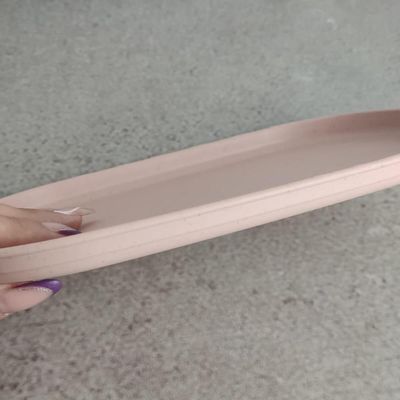 Travessa Bandeja 24cm Prato Servir Petiscos Oval Bambu Plástico Sushi Lines Lyor