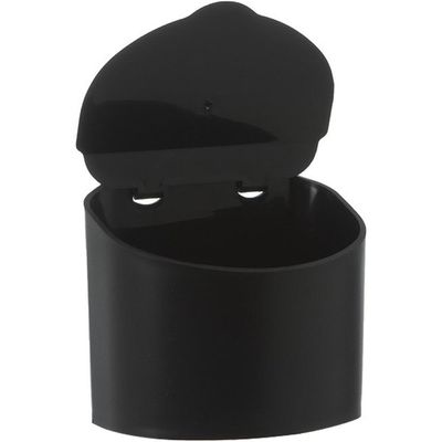 Saleiro Plástico Com Tampa Cozinha 500G Coza Cozinha Parede Preto