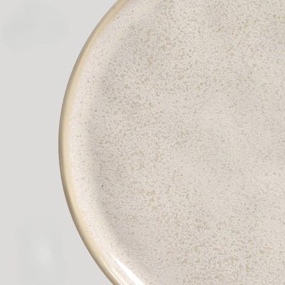 Prato de Sobremesa 21cm Porto Brasil Bio Latte Cerâmica Off White Mesa Posta Decorada