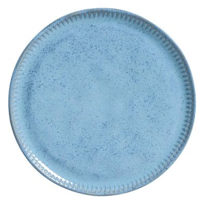 Prato de Sobremesa 21cm Porto Brasil Linhas Breeze Cerâmica Azul Decorada Mesa Posta