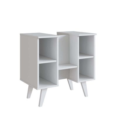 Gabinete de coluna para Banheiro 01 porta Silm Nova Móbile SEM CUBA Branco Montana