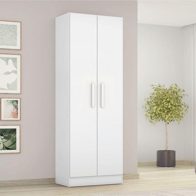 Guarda Roupas Multiuso Solteiro Organizador 4 Prateleiras Belém Notável Branco