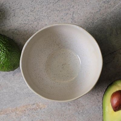 Bowl Orgânico Latte Off White 558ml Porto Brasil Cumbuca para Servir Caldos Sopas Massas