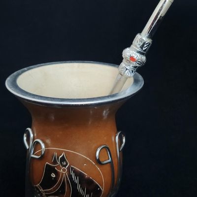 Kit De Cuia E Bomba Para Chimarrão Terere Mate Com Tripé