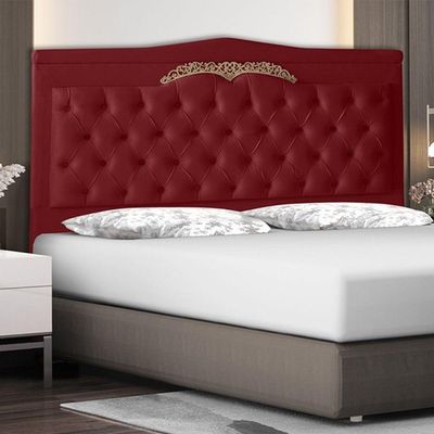 Cabeceira De Cama Box Madri Casal Queen 160 Cm Suede Vermelho Do Lar Móveis E Decoração