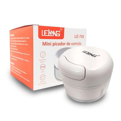 Mini Processador Triturador Picador De Alimentos 2 Lâminas