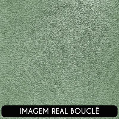 Poltrona Para Sala De Estar Decorativa Quadrada Maggie K04 Bouclê Verde - Mpozenato