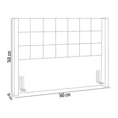 Cabeceira Cama Queen 160cm Pisa P02 Bouclé Branco - Mpozenato