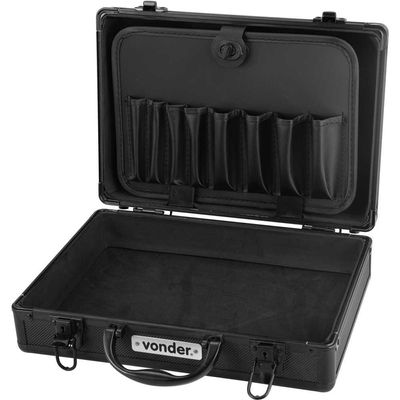 Maleta para ferramentas profissional 330 mm x 230 mm x 90 mm preta MFV 934 VONDER
