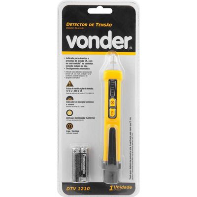 Detector de tensão AC 12 V a 1000 V DTV 1210 VONDER