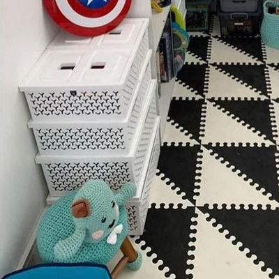 Caixa Organizadora com Tampa Branco Cesto Grande Crippa Brinquedos Closet Lavanderia