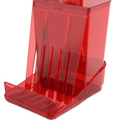 Porta Detergente com Suporte para Esponja Vermelho Smart S Crippa Dispenser para Pia Cozinha