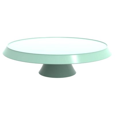 Base Porta Bolos Tortas Doces 30cm com Pé Bubble Crippa Suporte Verde Menta