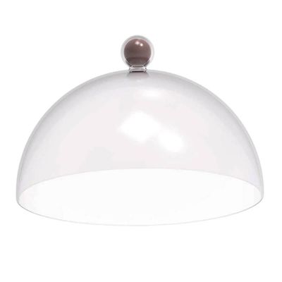Porta Bolo 25cm Bubble com Cúpula e Pé Crippa Amêndoa Tortas Doces Boleira