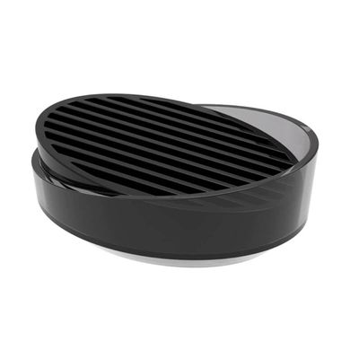 Kit Banheiro Crippa 4 Peças Porta Escova Porta Sabonete Líquido Porta Algodão e Saboneteira Fumê