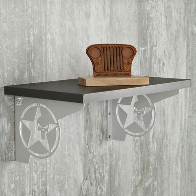 Par Mãos Francesas Brancas Ornamentadas 20cm 4x4 Estrela Caveira Justiceiro Aço Jeep