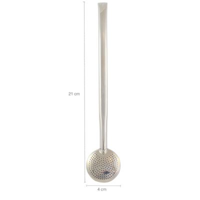 Bomba 21cm Lisa Para Chimarrão Tererê Inteira Inox