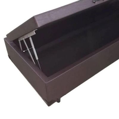 Cama Box Baú Solteiro 88 - Bello Box Tecido Sintético Marrom