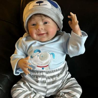 Bebê Reborn Menino Realista Artesanal Cabelo Implantado Fio A Fio