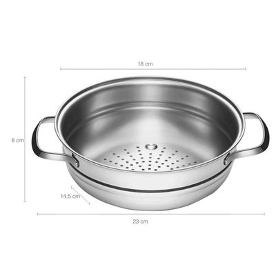 Jogo De Panelas Tramontina Em Inox Allegra Caçarola 5 Peças Inox
