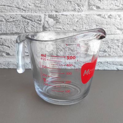 Kit 03 Jarras Medidoras de Vidro 500ml Marinex com Alça e Bico Direcionador