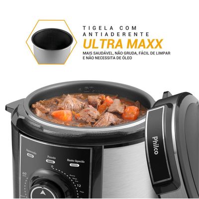 Panela de Pressão Elétrica Philco 4L 14 funções PPPE04A 220V