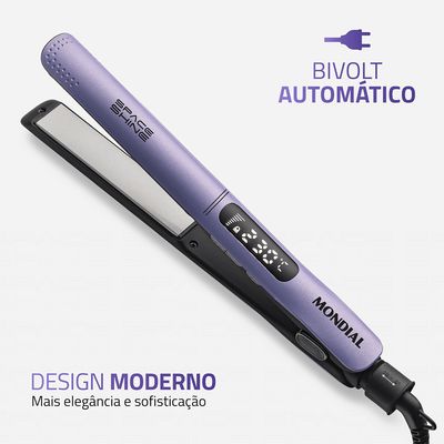 Prancha Alisadora Space Shine Mondial Lilás 50W Bivolt - P-26 BIV