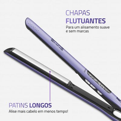 Prancha Alisadora Space Shine Mondial Lilás 50W Bivolt - P-26 BIV