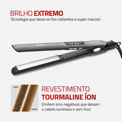 Prancha Alisadora Space Shine Mondial Grafite 50W Bivolt - P-25 BIV