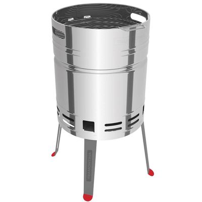 Churrasqueira a Carvão Tramontina TCP 400 em Aço Inox com Bandeja para Carvão em Aço Esmaltado