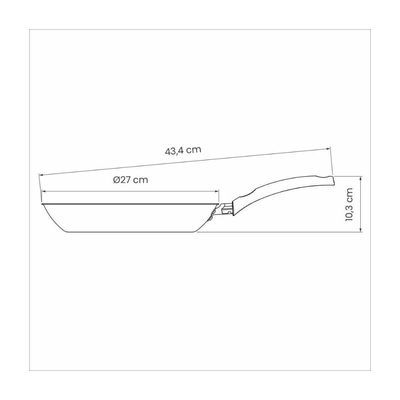 Frigideira Turim Tramontina 26cm Alumínio Antiaderente Starflon Max 1,8L Chumbo