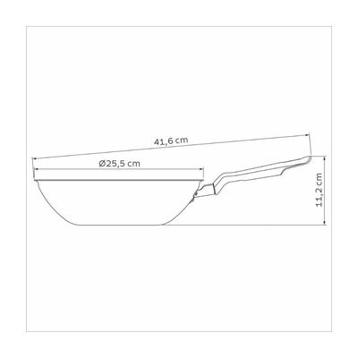 Wok Tramontina Loreto 24cm Alumínio Frigideira Funda 2,2L Antiaderente Grafite