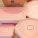 Kit 8 Potes Plástico UZ Rosa Quadrados Mantimentos 1,5L com Tampa Premium