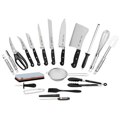 Kit Facas para Chefs Tramontina Century com Lâminas em Aço Inox e Maleta 20 Peças