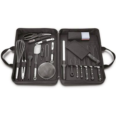Kit Facas para Chefs Tramontina Century com Lâminas em Aço Inox e Maleta 20 Peças