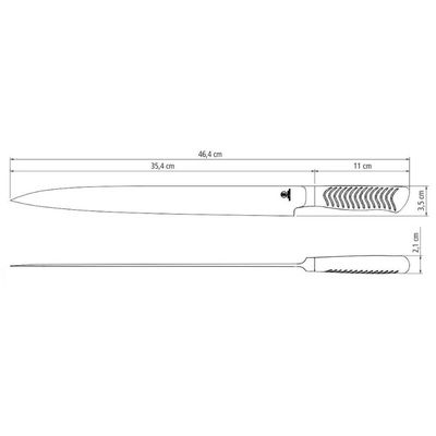 Faca Yanagiba Tramontina Diamond 13' em Aço Inox para Preparar Sushi e Sashimi