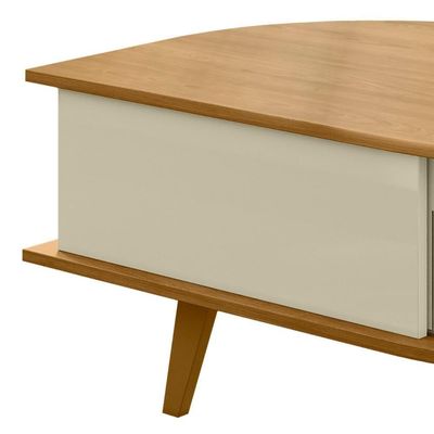 Mesa De Centro Para Sala 90cm Indy Z10 Cumaru-opala - Mpozenato