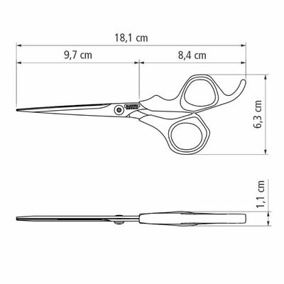 Tesoura para Cabelo Tramontina Supercort 6' em Aço Inox com Fio Laser Microsserrilhado Onix