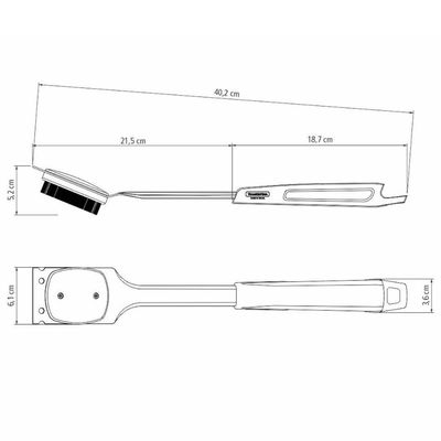 Escova de Limpar Grelha Aço Inox com Raspador Churrasqueira Tramontina Black