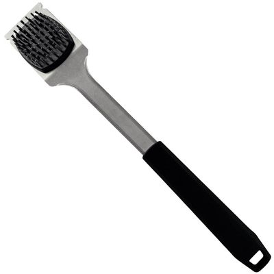 Escova de Limpar Grelha Aço Inox com Raspador Churrasqueira Tramontina Black