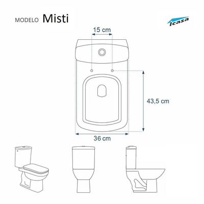 Tampa De Vaso Poliéster Misti Branco Para Louça Icasa