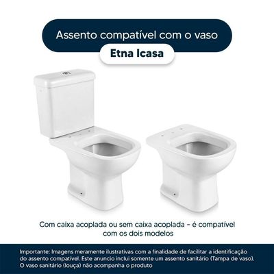 Tampa De Vaso Acrílico Decorado Etna Transparente Para Bacia Icasa