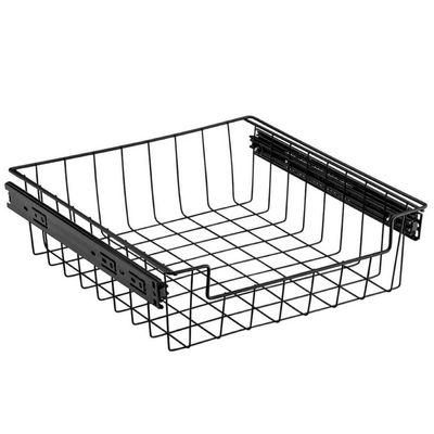 Gaveta Fruteira Deslizante Aramada com Corrediça Preta 47cm x 37,5cm Cesto Multiuso de Embutir