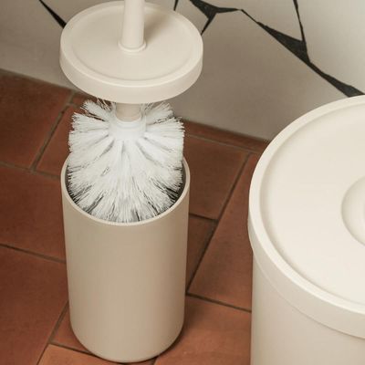 Escova Sanitária com Suporte Bold Ou Bege 9,8x34,5cm Vassoura para Vaso Sanitário Banheiro
