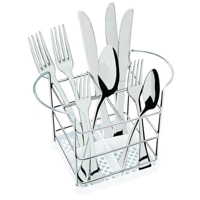 Organizador de Talheres Utimil Porta Garfo e Faca Branco para Mesa Bancada Armário