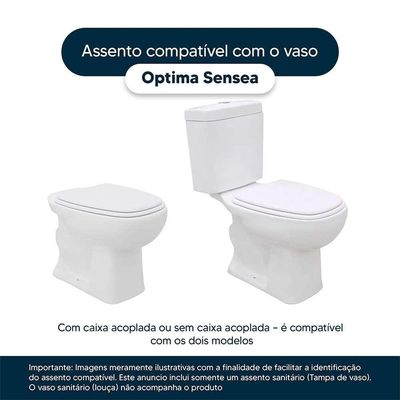 Assento Sanitário Poliester Optima Decorado Golfinho E Conchas Para Vaso Sensea