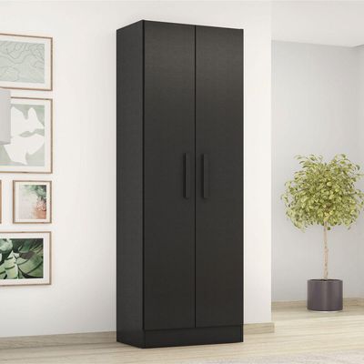 Guarda Roupas Multiuso Solteiro Organizador 4 Prateleiras Belém Notável Preto